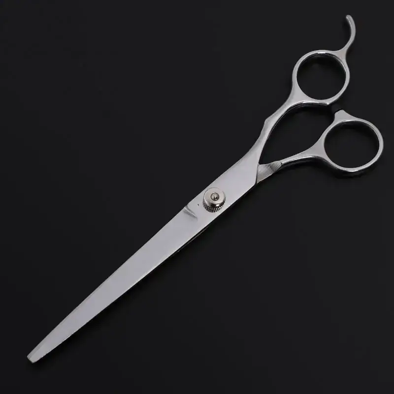 Pet Scissors Set 8 Pcs Curved Flat Cutter Blue