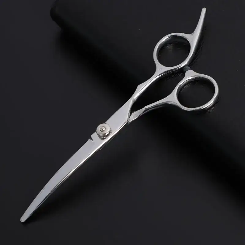 Pet Scissors Set 8 Pcs Curved Flat Cutter Blue