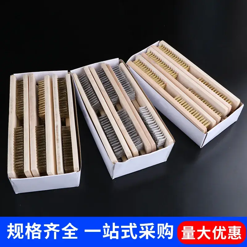 Copper Plated Wire Brush for Wood Cleaning and Polishing - Image 6