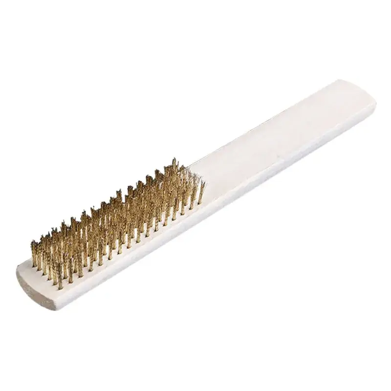 Copper Plated Wire Brush for Wood Cleaning and Polishing