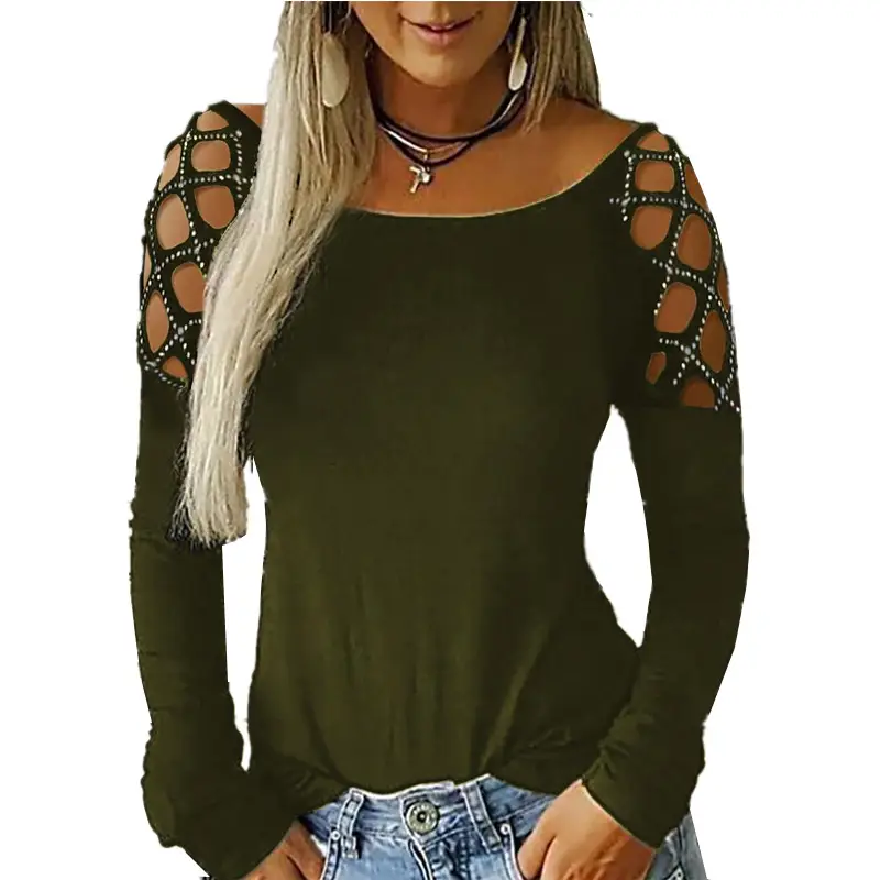 2022 Women's Crossback Hot Diamond Long Sleeve Top - Image 4