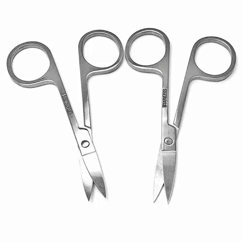 Stainless Steel Mirror Eyebrow & Nose Hair Scissors 8.5cm