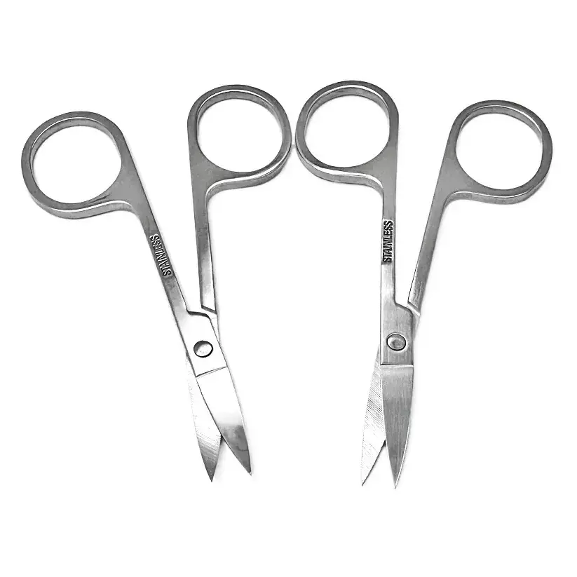 Stainless Steel Mirror Eyebrow & Nose Hair Scissors 8.5cm