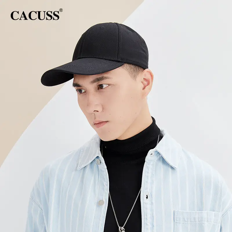Men Black Baseball Cap Unisex Spring Winter Hat