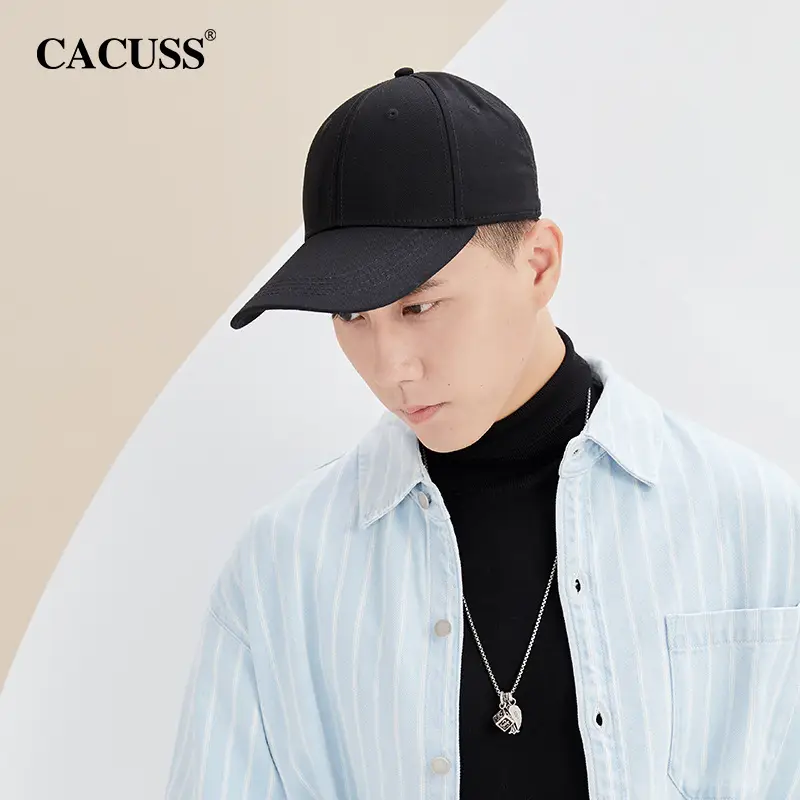 Men Black Baseball Cap Unisex Spring Winter Hat