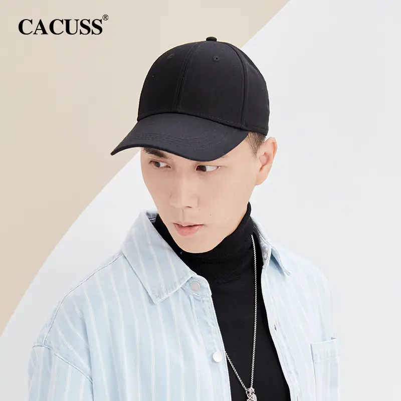 Men Black Baseball Cap Unisex Spring Winter Hat