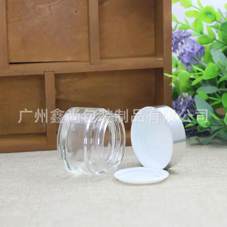 30g Transparent Glass Facial Cream Bottle - Image 2
