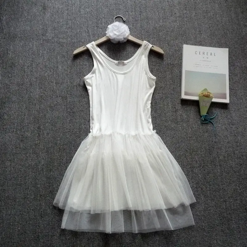 Grey Mesh Slip Skirt with Lace Trimmer - Image 6