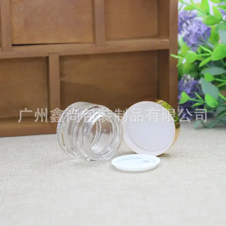 15g Transparent Glass Cosmetic Face Cream Bottle - Image 2
