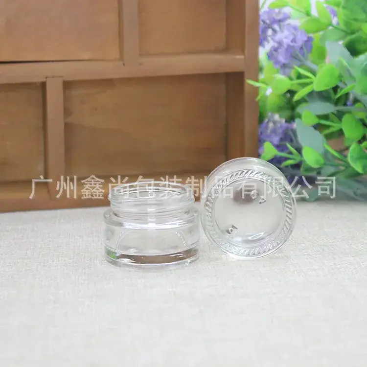 15g Transparent Glass Cosmetic Face Cream Bottle - Image 3