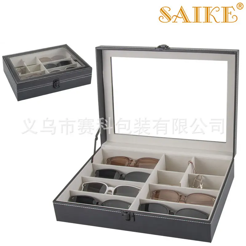 8-Glass Storage Box Black Metal Pull Rod - Image 2
