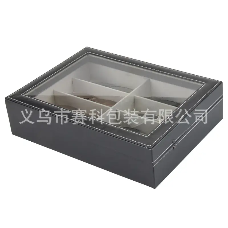 8-Glass Storage Box Black Metal Pull Rod - Image 3