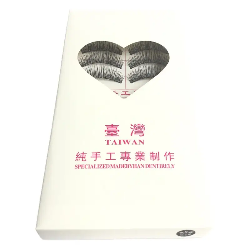H-9# Fake Eyelashes 10 Pairs Semi-Handmade Cross Design