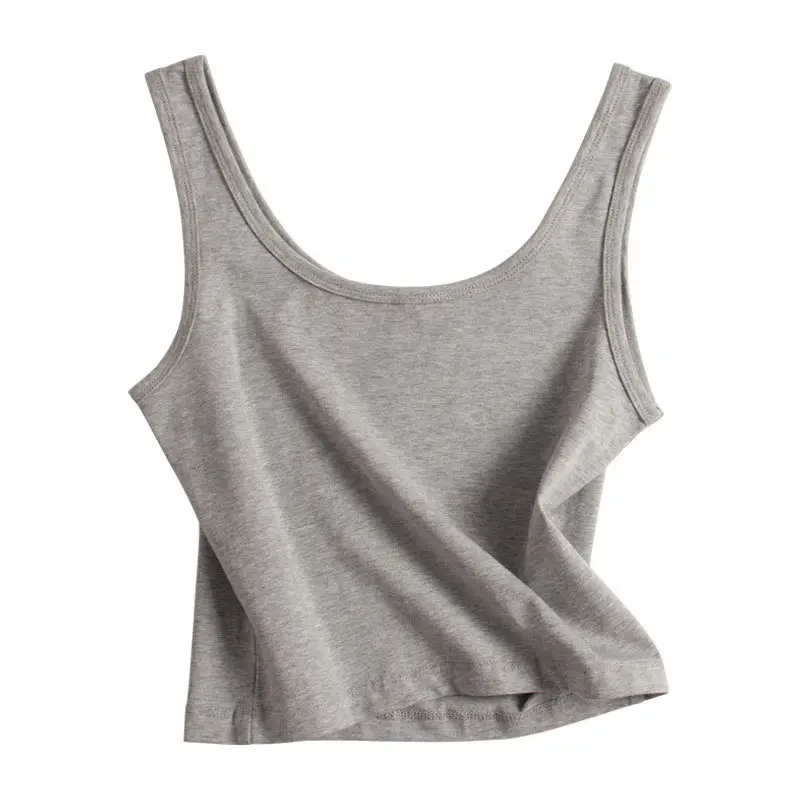 Women's White Navel Vest Summer Top - Image 2