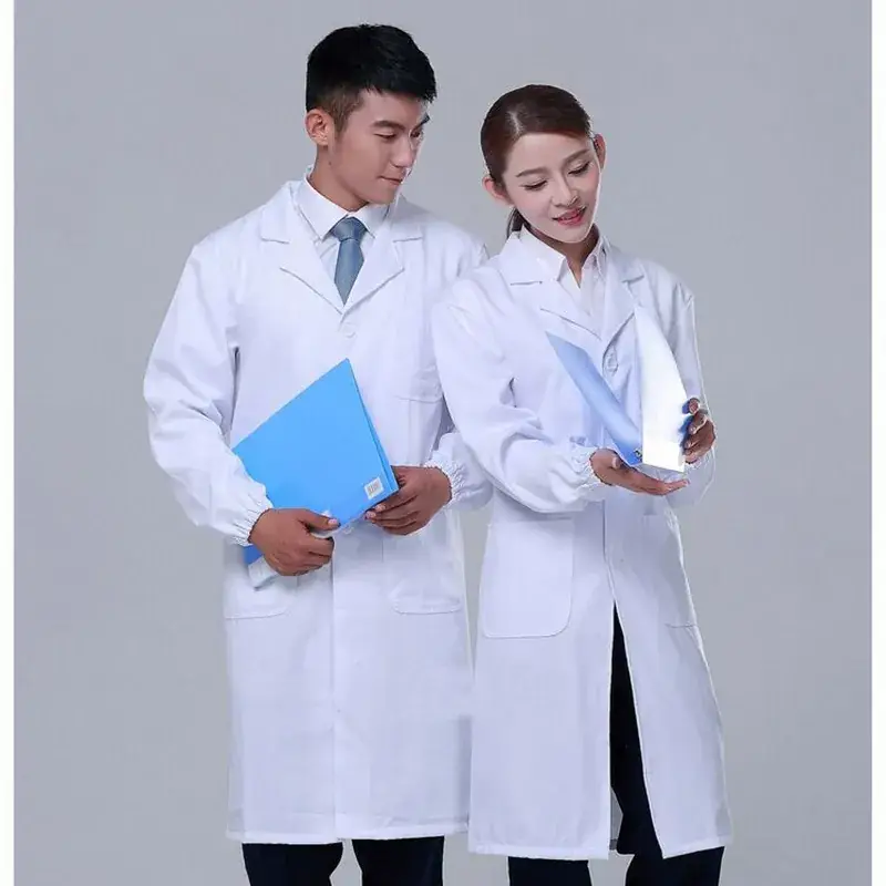 Medical White Lab Coat for Doctors Nurses Pharmacy
