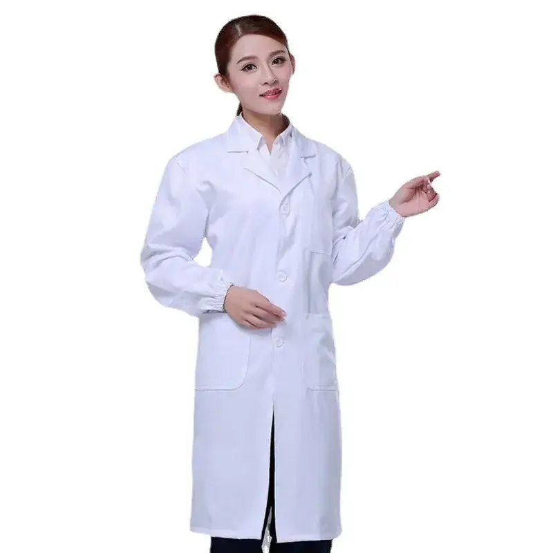 Medical White Lab Coat for Doctors Nurses Pharmacy