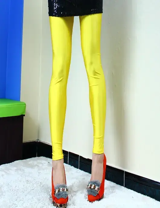 Blue Korean Style Elastic Leggings Women Large — feature 19