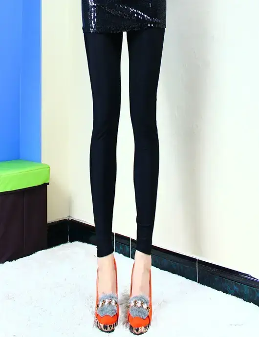 Blue Korean Style Elastic Leggings Women Large — feature 20
