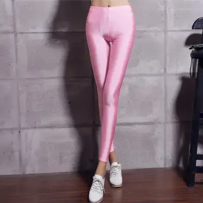 Blue Korean Style Elastic Leggings Women Large