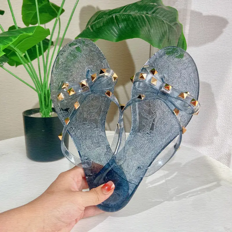 Women's Pink Rivet Flip Flops 36-42 Size