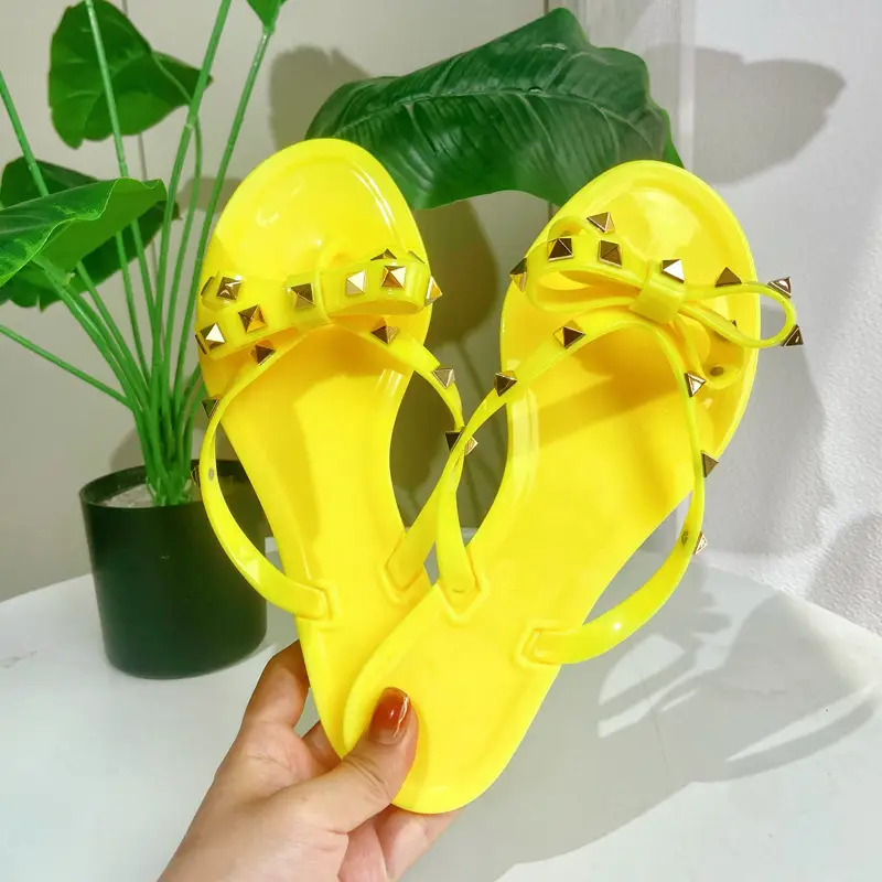Women's Pink Rivet Flip Flops 36-42 Size