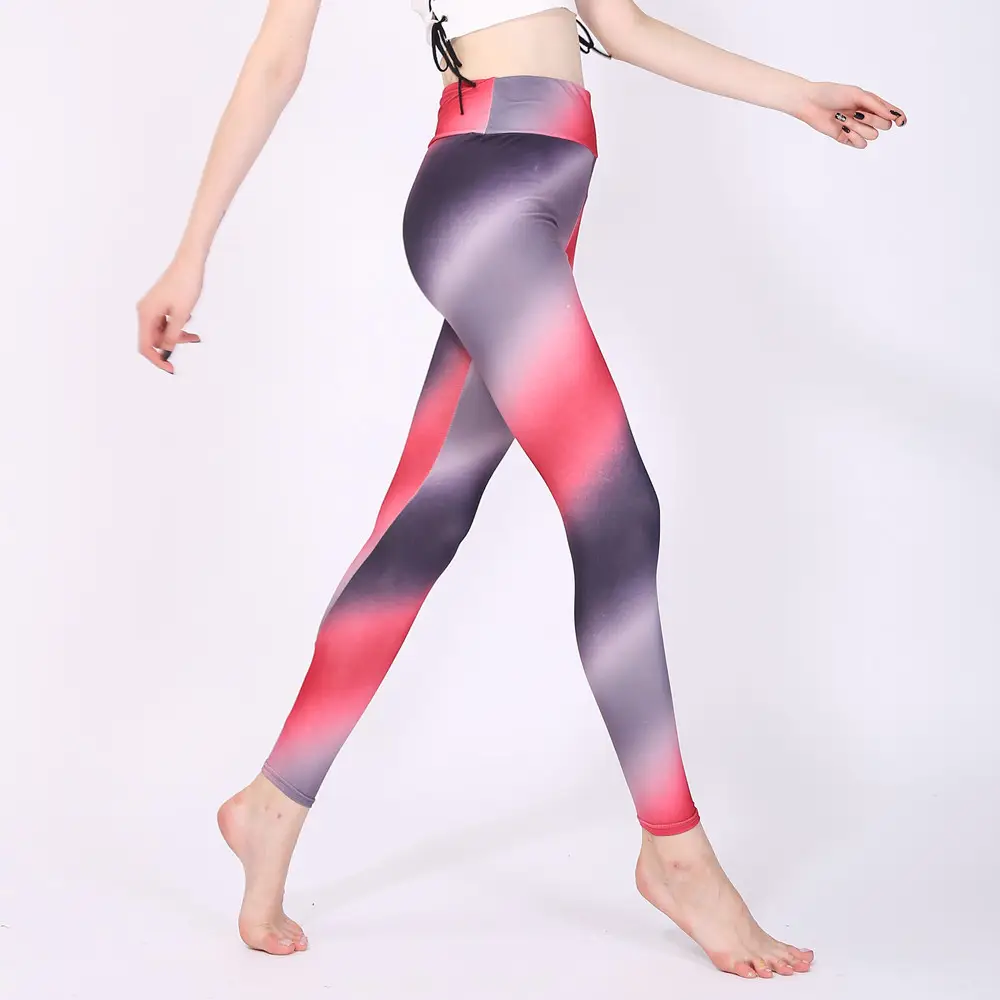 Women's Printed High Waist Yoga Pants European American