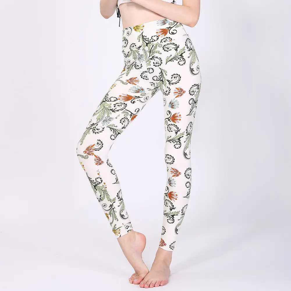 Women's Printed High Waist Yoga Pants European American