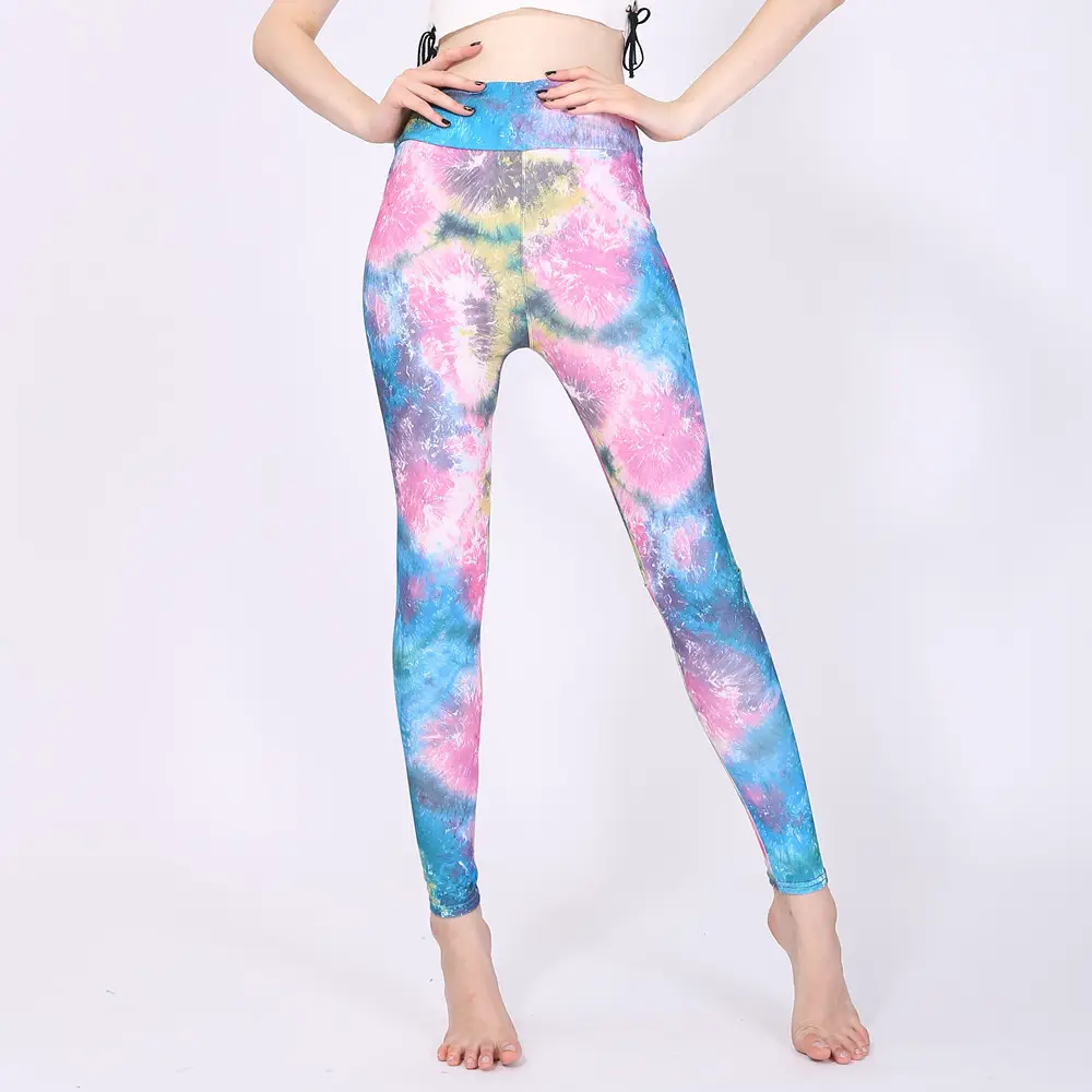 Women's Printed High Waist Yoga Pants European American