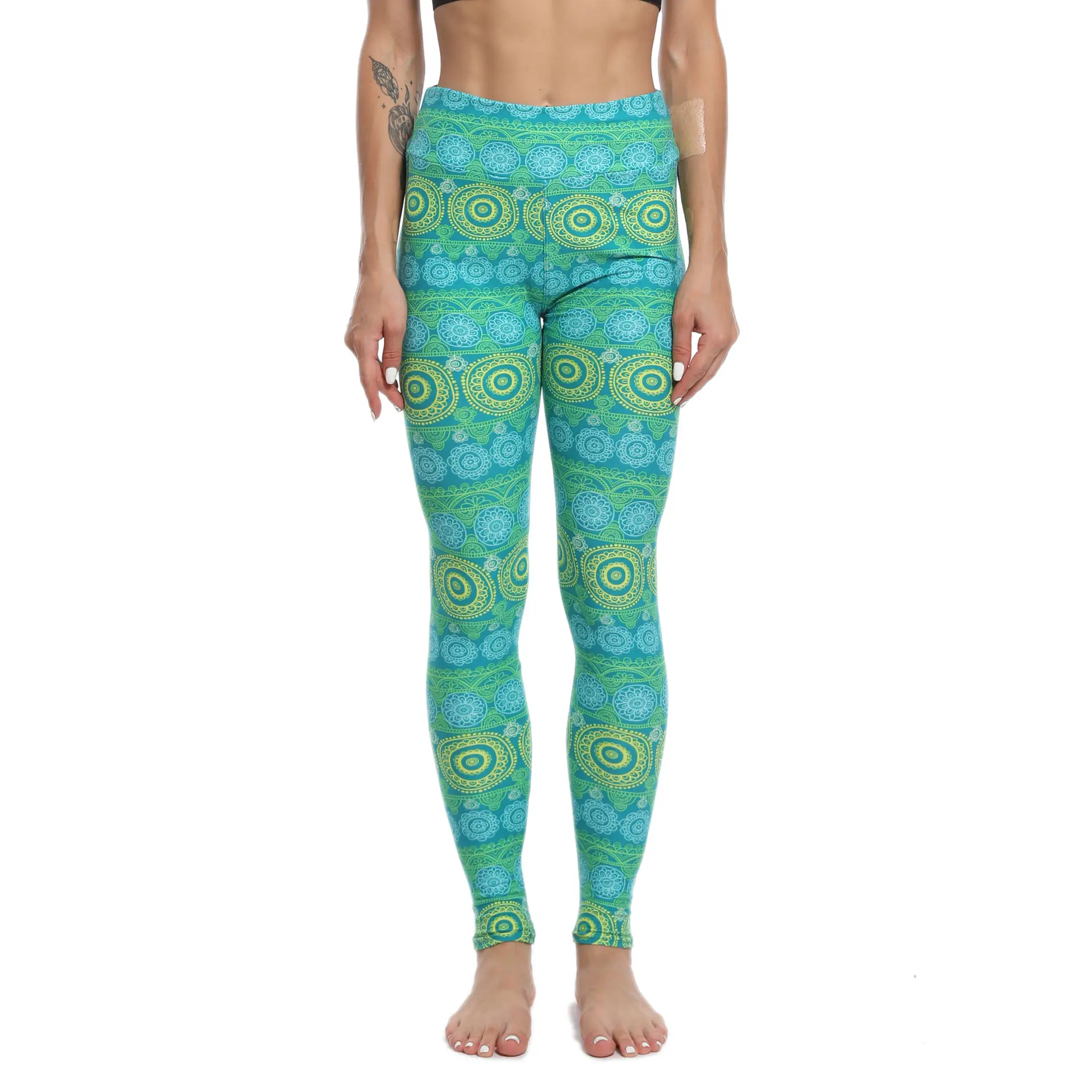 Women's Printed High Waist Yoga Pants European American