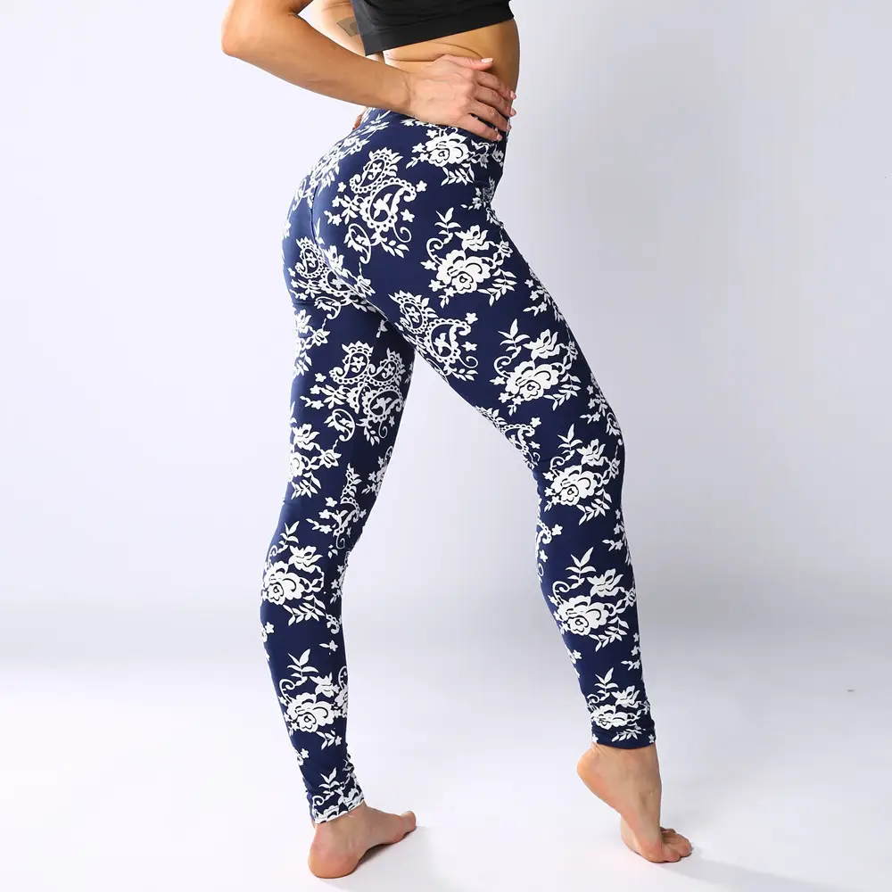 Women's Printed High Waist Yoga Pants European American