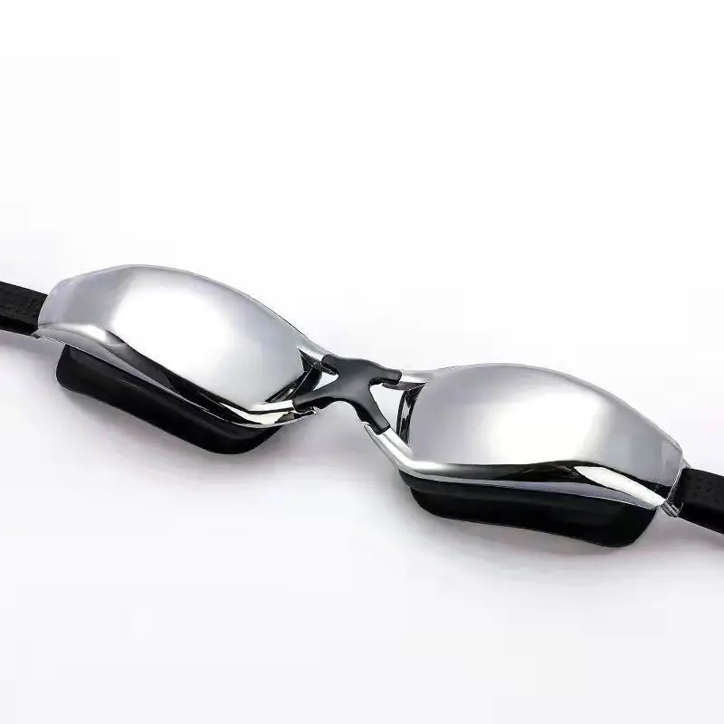 Genuine Flying Goggles Men's and Women's Large Frame Electroplated Myopia Swimming Glasses Flat Light Swimming Glasses Waterproof Anti-fog HD