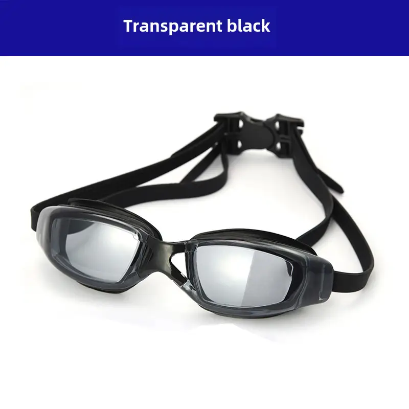 Genuine Flying Goggles Men's and Women's Large Frame Electroplated Myopia Swimming Glasses Flat Light Swimming Glasses Waterproof Anti-fog HD