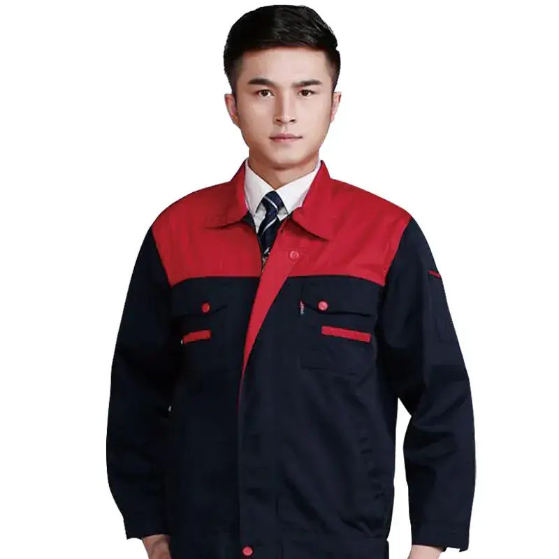 Men's Red Orange Auto Repair Work Suit - Image 6