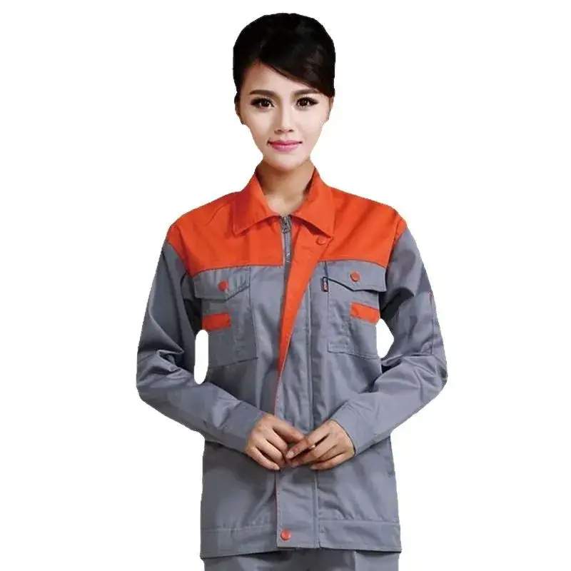 Men's Red Orange Auto Repair Work Suit - Image 7