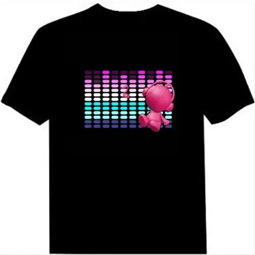 Men's Black Disco Net T-Shirt with Voice Control Graphic