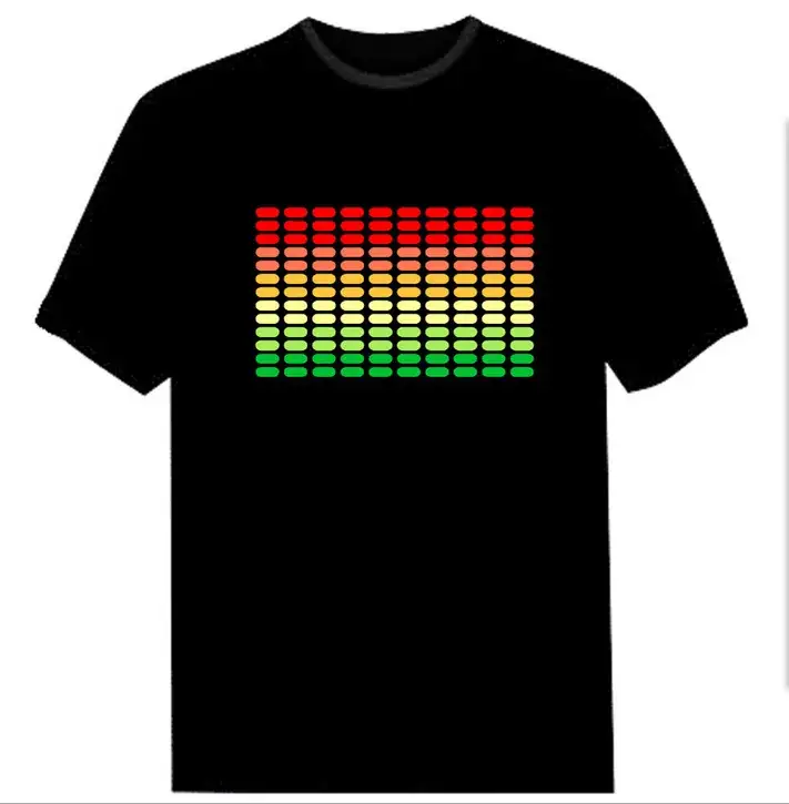 Men's Black Disco Net T-Shirt with Voice Control Graphic