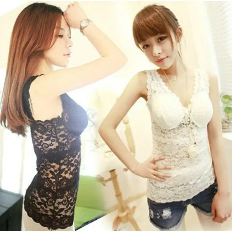 Lace V-Back Camisole Vest Women Summer Slim Fit - Image 6