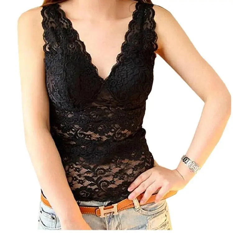 Lace V-Back Camisole Vest Women Summer Slim Fit - Image 8