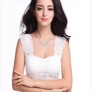 Lace V-Back Camisole Vest Women Summer Slim Fit — feature 10