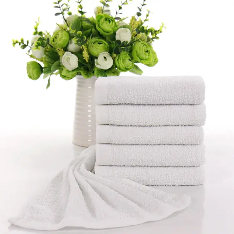 White Cotton Bath Towels 60g 21 Hotel Use - Image 4