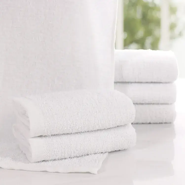 White Cotton Bath Towels 60g 21 Hotel Use — feature 2