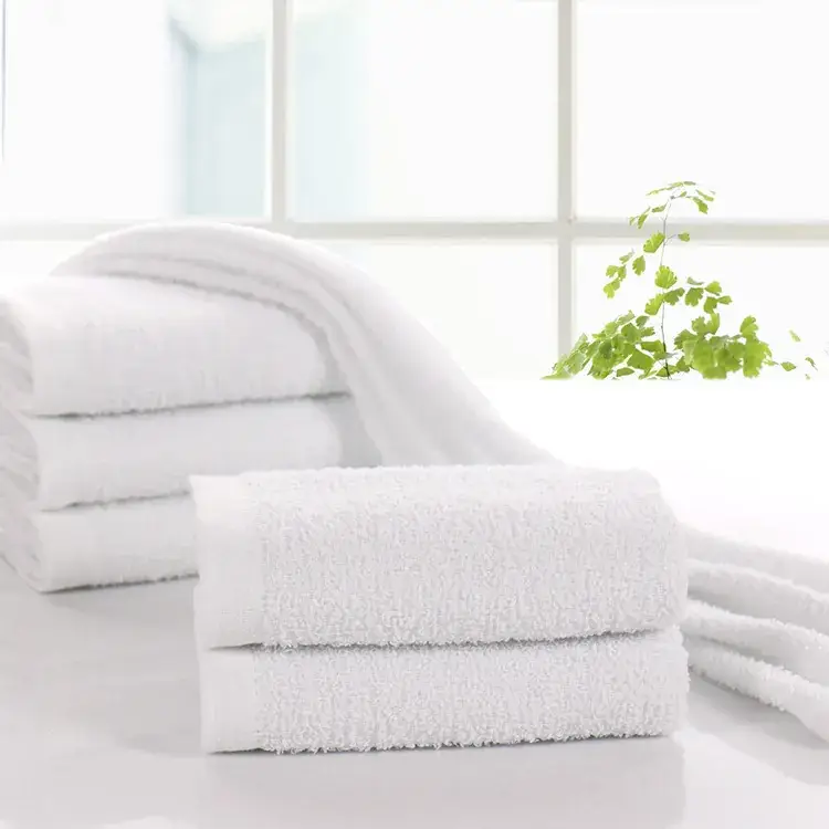 White Cotton Bath Towels 60g 21 Hotel Use — feature 3