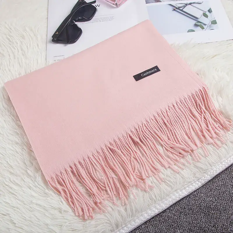 Women Wool Blend Scarf Mint Tassel Winter Warm - Image 10