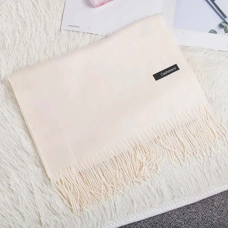 Women Wool Blend Scarf Mint Tassel Winter Warm - Image 11