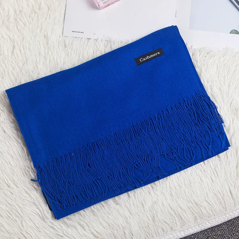 Women Wool Blend Scarf Mint Tassel Winter Warm - Image 15