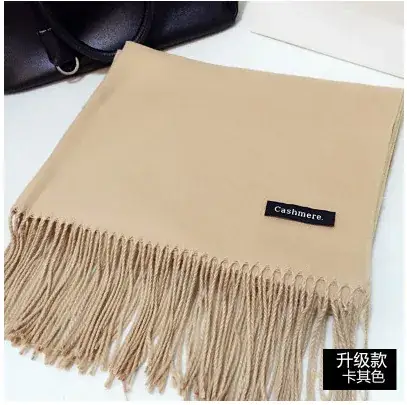 Women Wool Blend Scarf Mint Tassel Winter Warm - Image 2