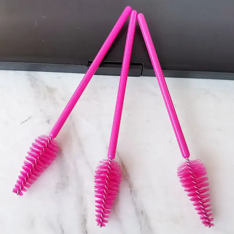 Disposable Eyelash Brush Yellow Spiral Brush