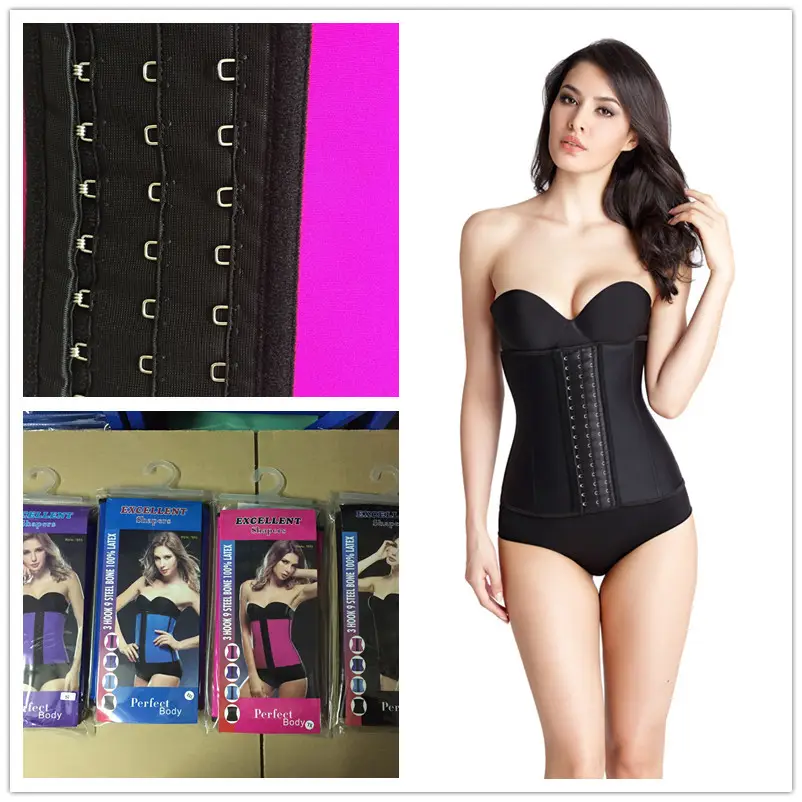 Women's 9-Bones European American Latex Corset Waist Belt Shaping