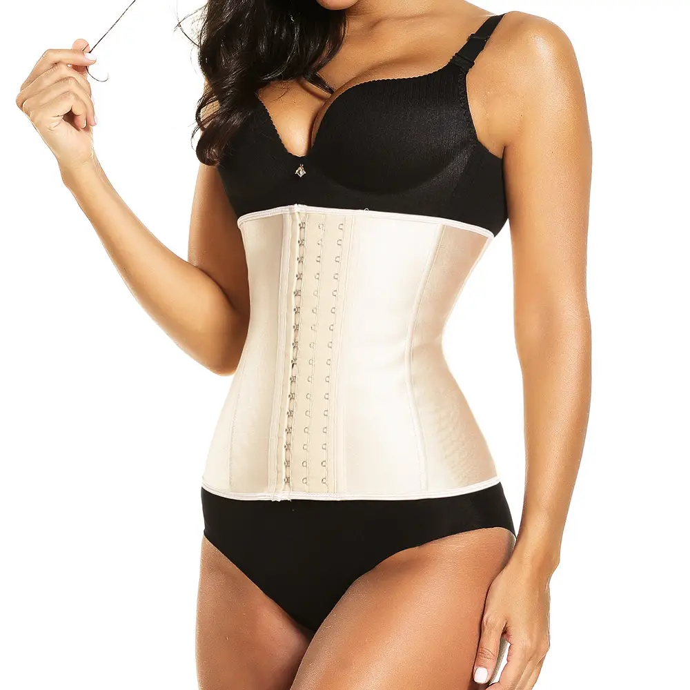 Women's 9-Bones European American Latex Corset Waist Belt Shaping — feature 4