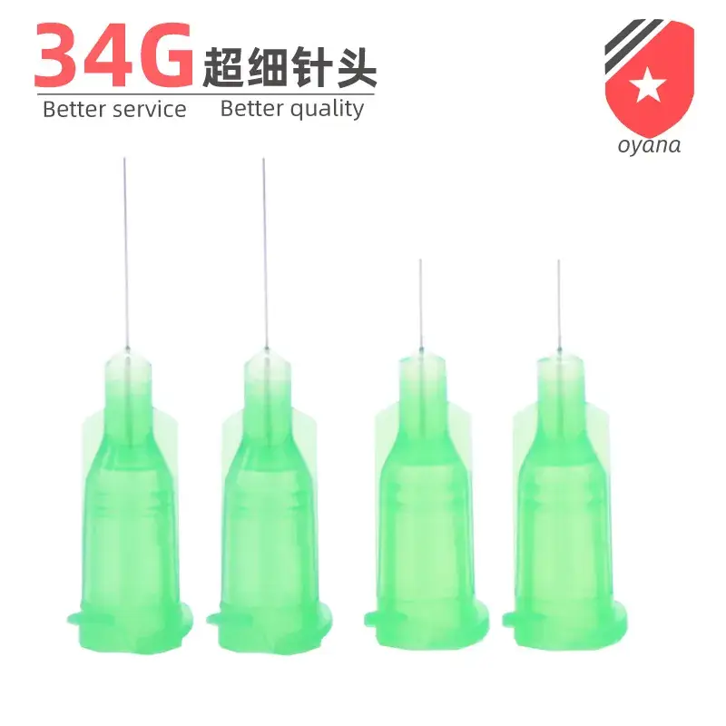 Cyan Dispensing Needles 30g Two Types Length